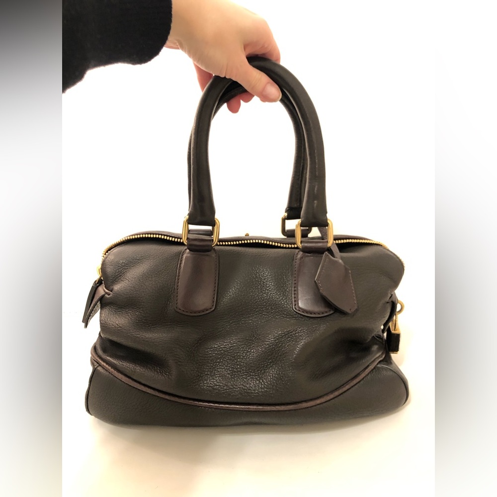 Celine brown leather medium size handbag - Picture 2 of 10